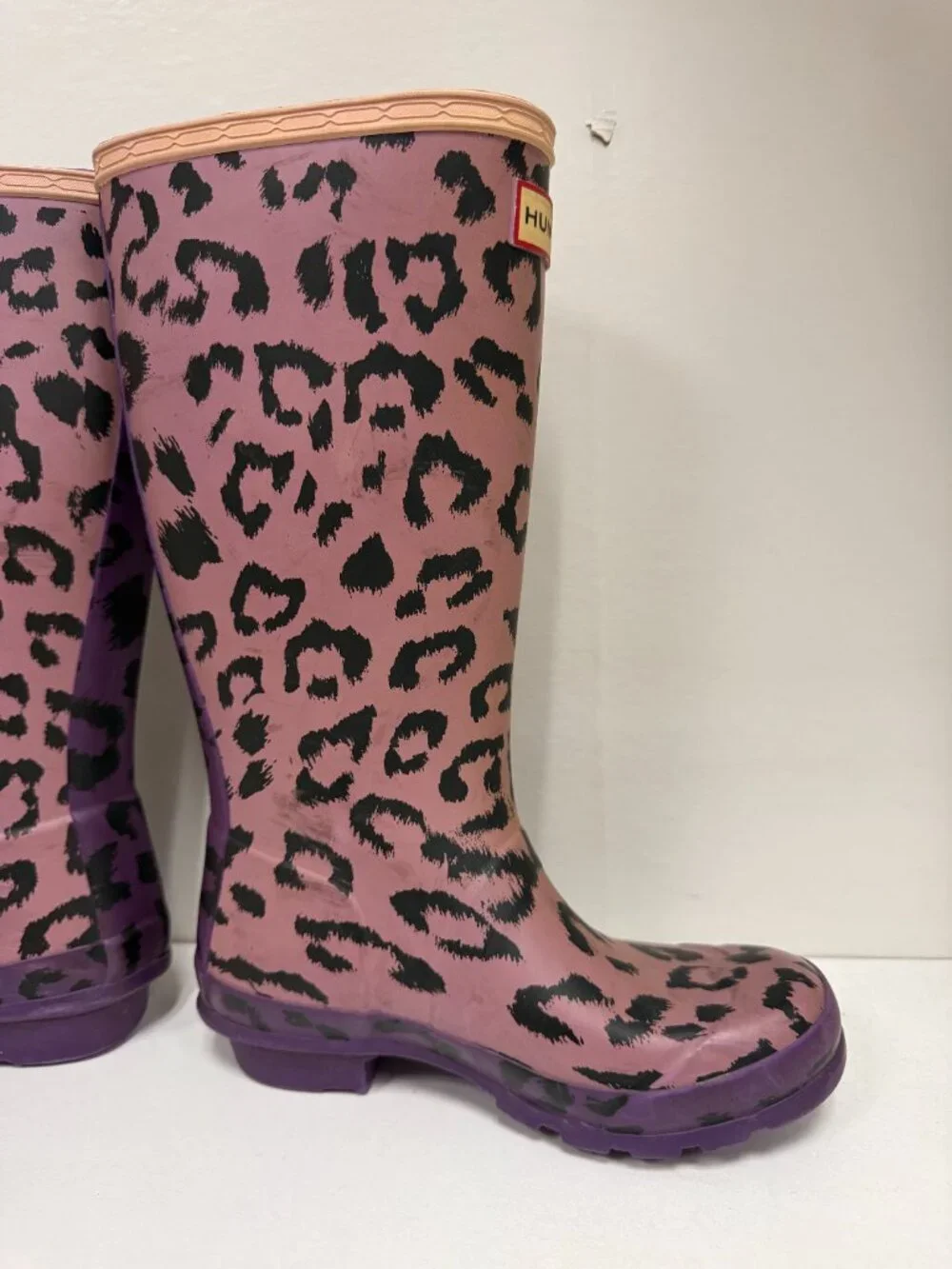 Hunter Girls Leopard Boots